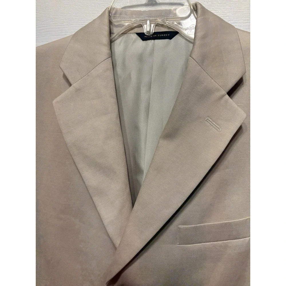 Banana Republic Modern Beige Jacket 44R, Linen Blend, Excellent Condition